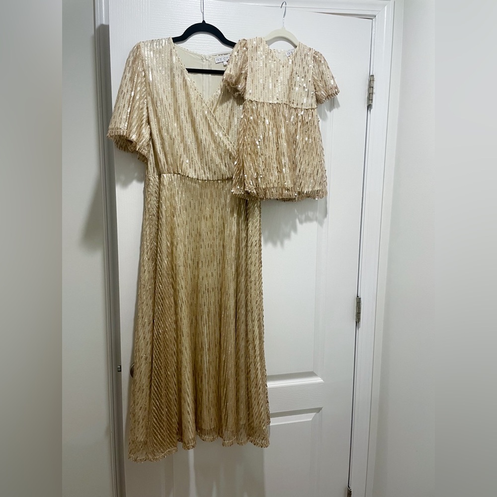 Ivy City Co. Gold sequin Dress